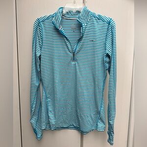 Nike Aqua Striped Quarter Zip